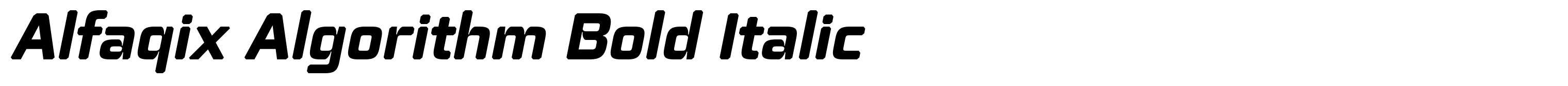 Alfaqix Algorithm Bold Italic